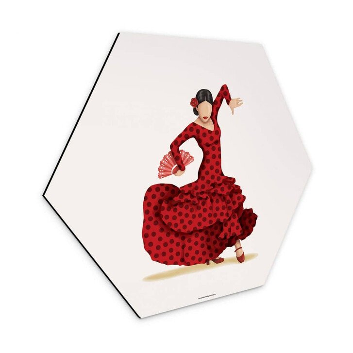 Hexagon - Alu Dibond Tohmé - Flamenco - WA343638