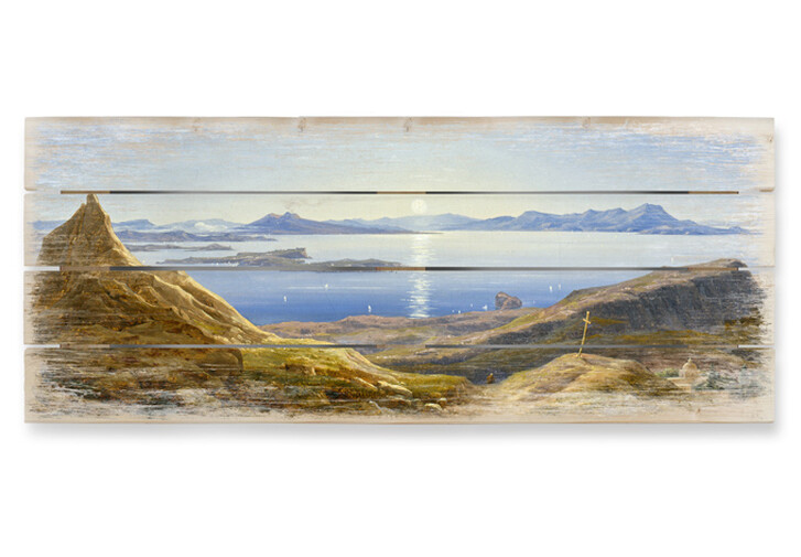 Holzbild Ahlborn - Küstenlandschaft am Golf von Neapel - Panorama - WA131834