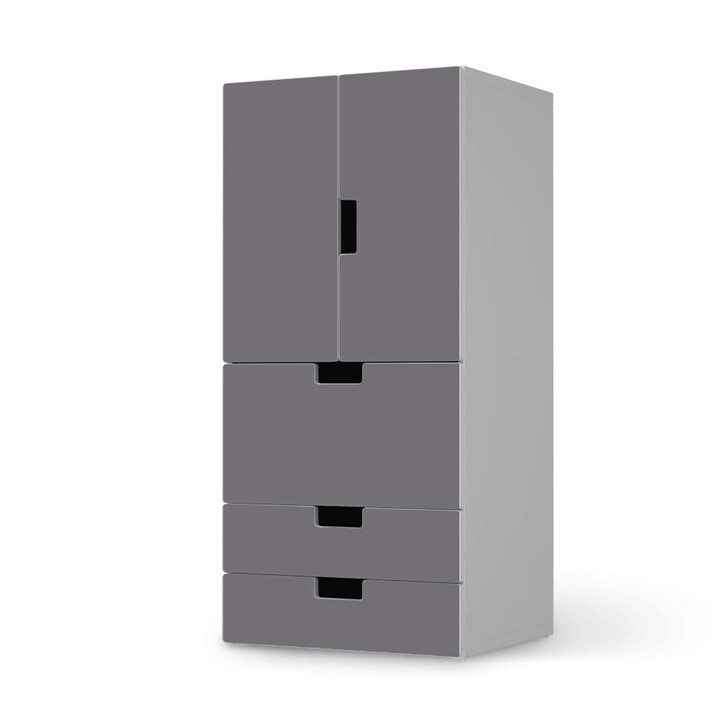 Möbelfolie IKEA Stuva / Malad - 3 Schubladen und 2 kleine Türen - Grau Light - CR117205