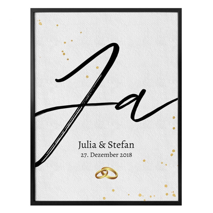 Personalisiertes Poster Hochzeit - Ja - WA336363
