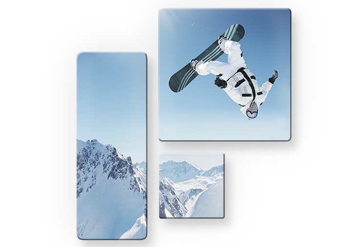 Glasbild Snowboarder (3-teilig) - WA127684