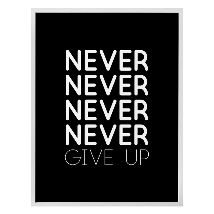 Poster Never give up - WA248492