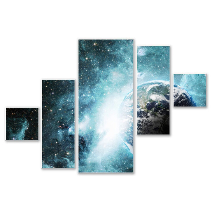 Hartschaumbild In einer fernen Galaxie (5-teilig) - WA130138