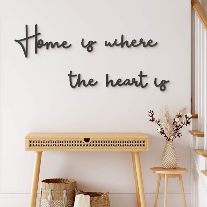 MDF-Holzbuchstaben Home is where the heart is (6-teilig) - WA311419