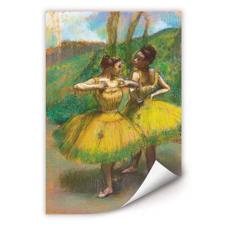 Wallprint Degas - Zwei Tänzerinnen in gelb - WA183060