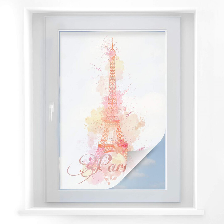 Sichtschutzfolie La Tour Eiffel Aquarelle - WA175552