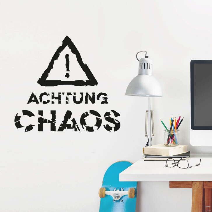 Wandtattoo Achtung Chaos - WA204763