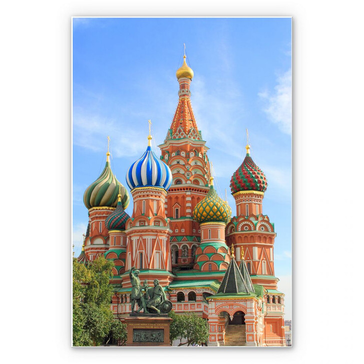 Hartschaumbild St. Basilius Kathedrale Moskau - WA130943