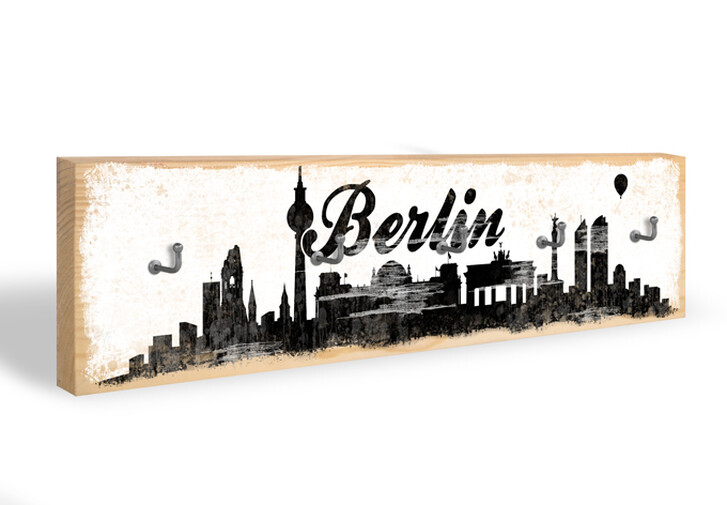 Schlüsselbrett Berlin Skyline 02 + 5 Haken - WA173162