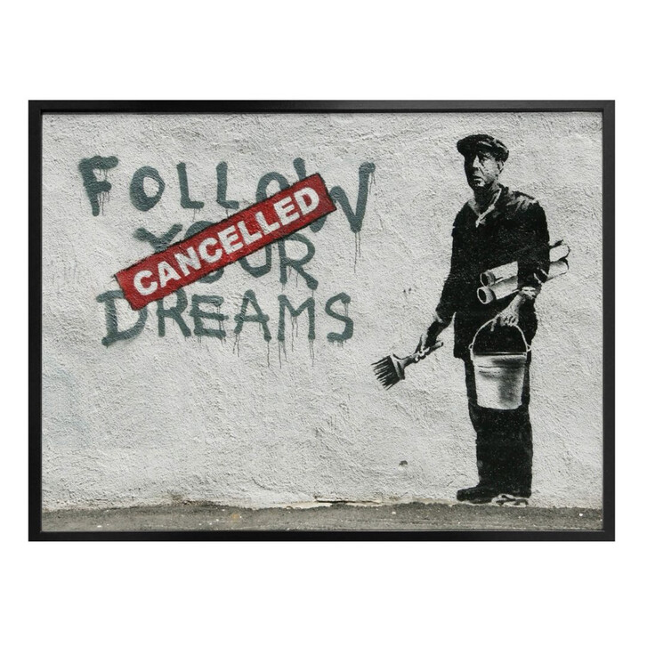 Poster Banksy - Follow your dreams - WA256761