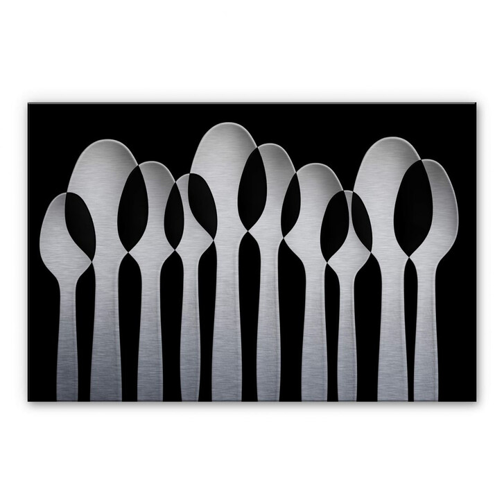 Alu-Dibond Bild mit Silbereffekt Hammer - Spoon Forest - WA231130