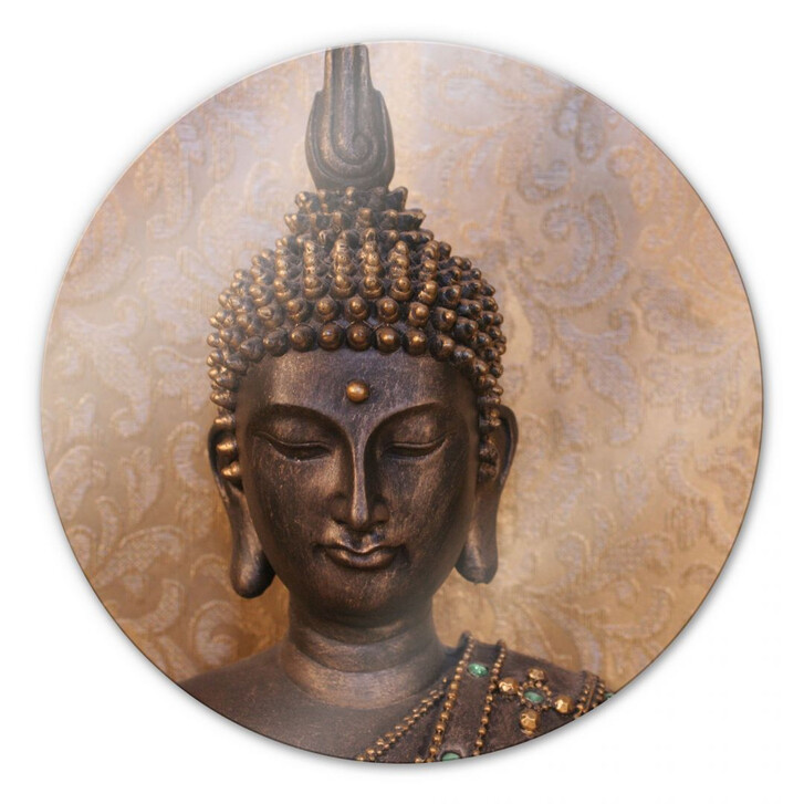 Glasbild Buddha der Weise - rund - WA121478
