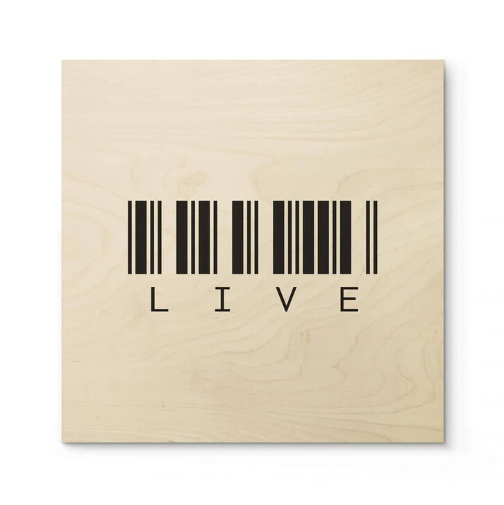Holzposter Barcode Live - Quadratisch - WA316252