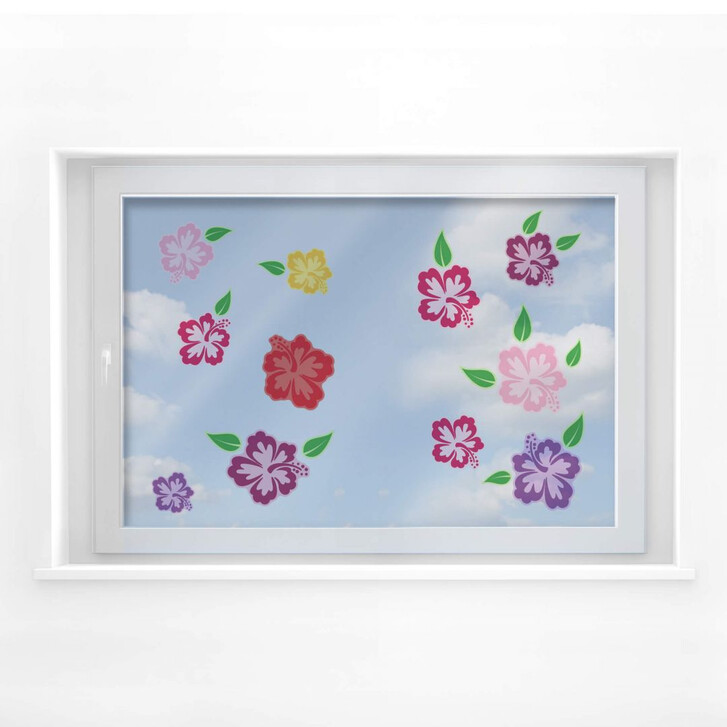 Fensterbild Hibiskusblüten - WA117256