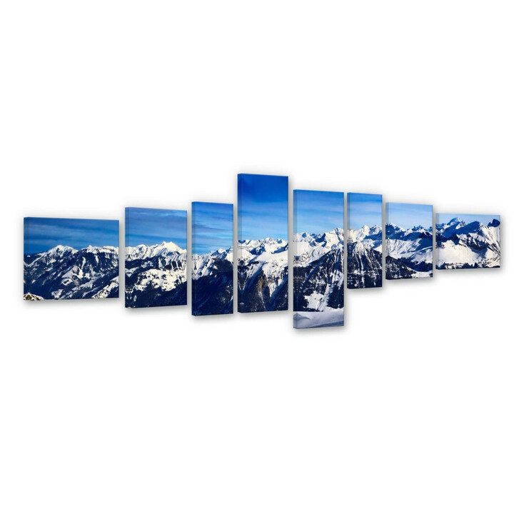 Leinwandbild Alpenpanorama (8-teilig) - WA135839