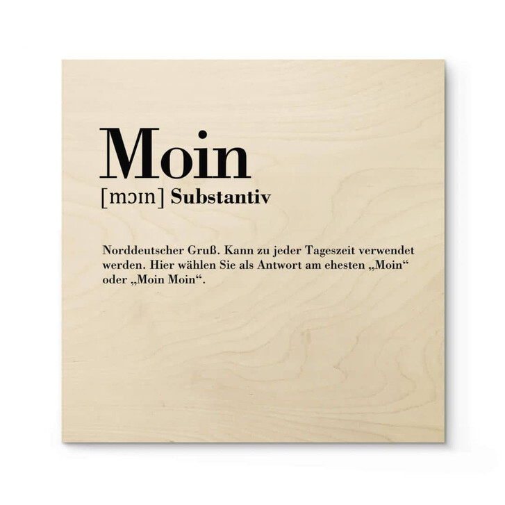 Holzposter Grammatik Moin - WA316295