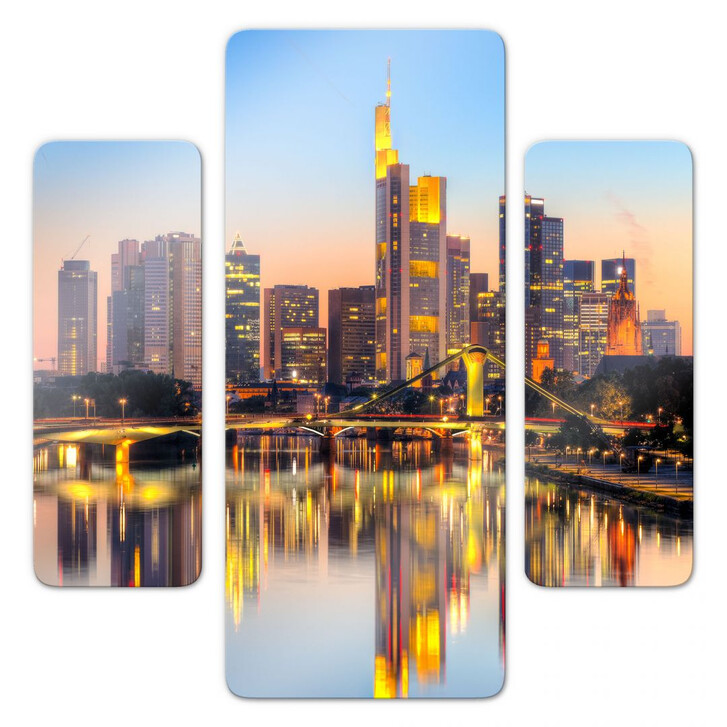 Glasbild Frankfurter Lichter (3-teilig) - WA123047