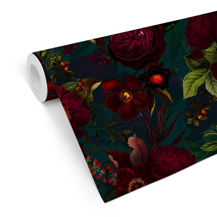 Mustertapete UN Designs - Dunkle Blüten - 0.48x5.28m - RS101755