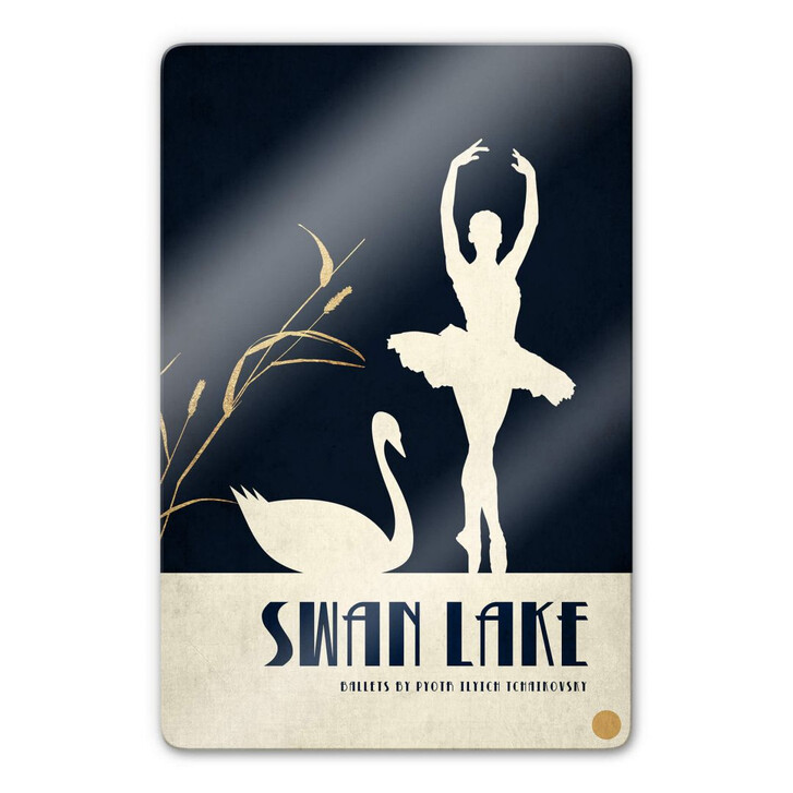 Glasbild Kubistika - Schwanensee - Swan lake - WA272046