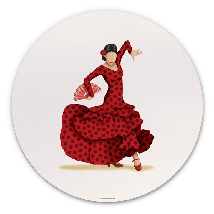 Alu-Dibond Tohmé - Flamenco - Rund - WA343618