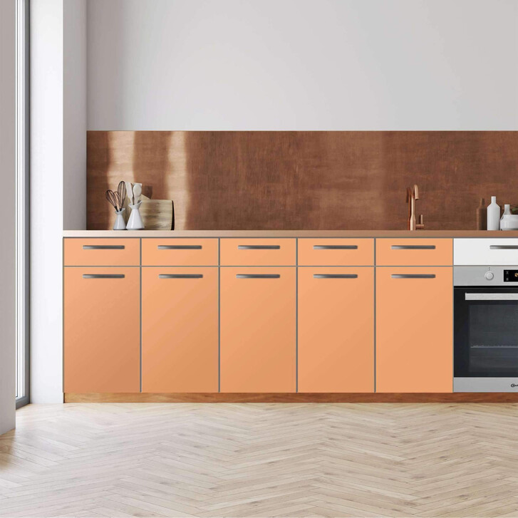 Küchenfolie - Unterschrank 200cm Breite - Orange Light - CR112509