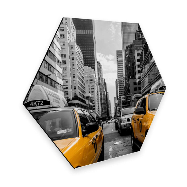 Hexagon - Alu-Dibond - Streets in New York City - WA262947