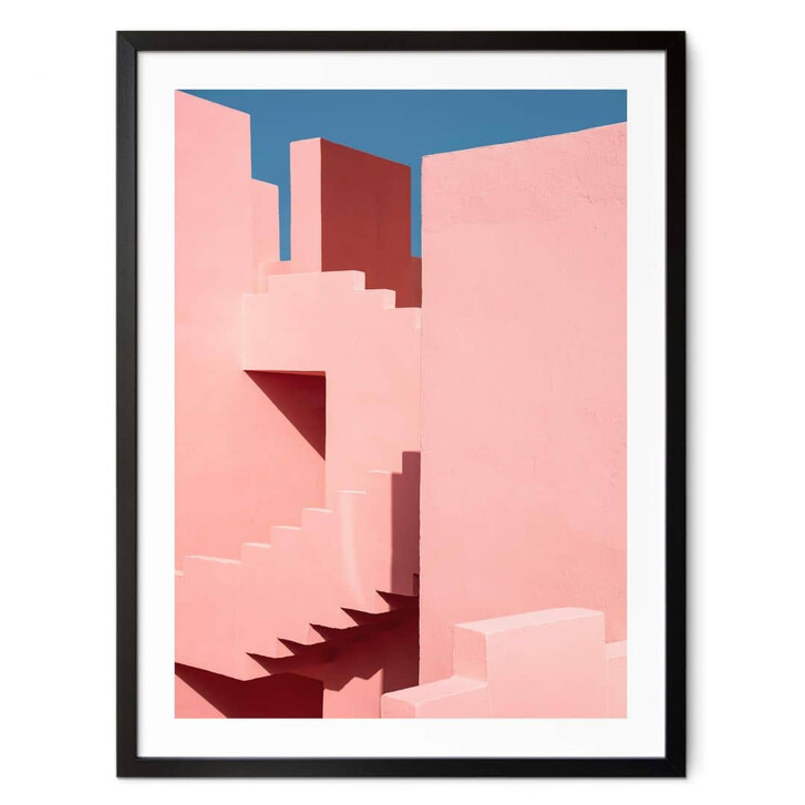 Poster Wride - La Muralla Roja - Rosa Architektur - WA356255
