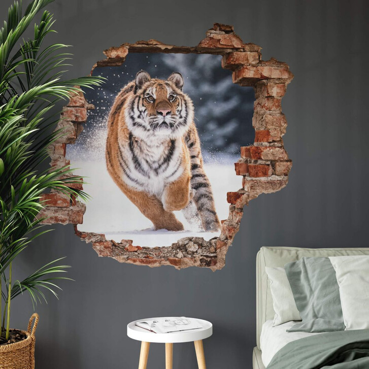 3D Wandtattoo van Duijn - Sibirischer Tiger im Schnee - WA307959