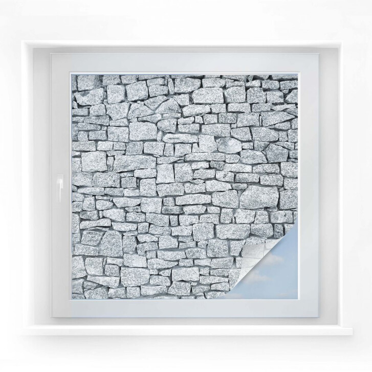 Sichtschutzfolie Granitmauer - quadratisch - WA175101