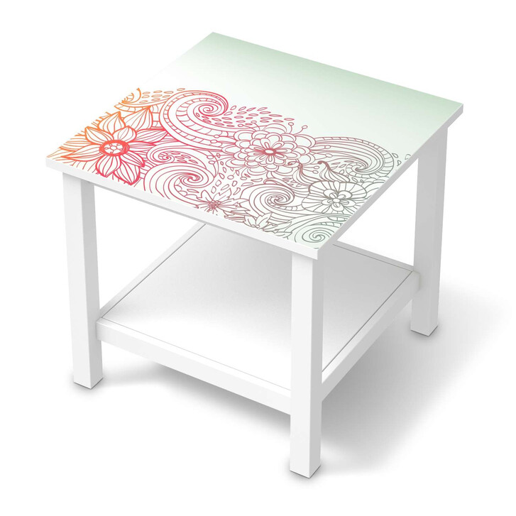 Möbel Klebefolie IKEA Hemnes Tisch 55x55cm - Floral Doodle - CR113543