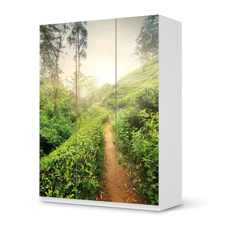 Folie IKEA Pax Schrank 201cm Höhe - 3 Türen - Green Tea Fields - CR105776