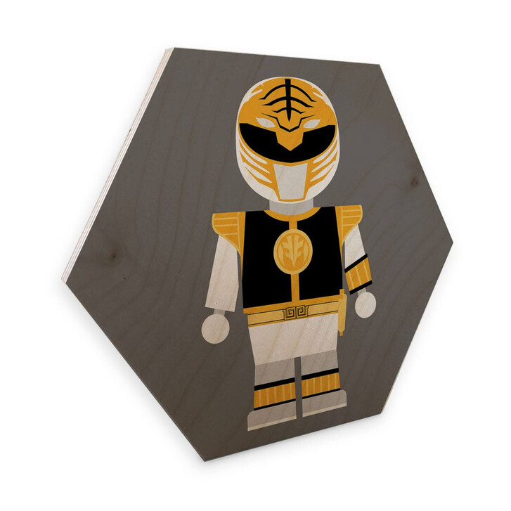 Hexagon - Holz Birke-Furnier Gomes - Power Ranger Spielzeug - WA273888