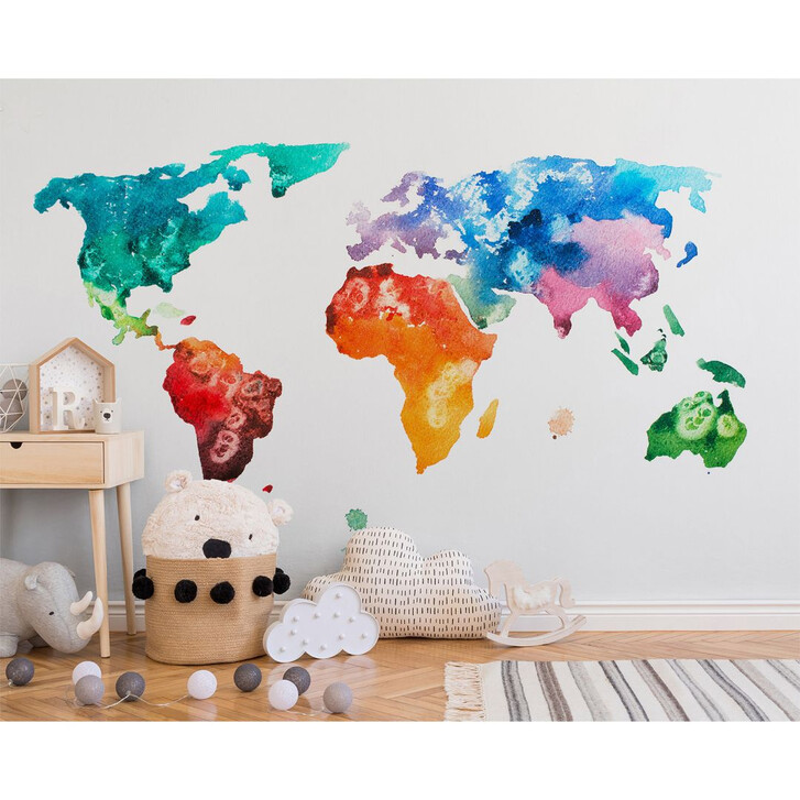 Livingwalls Fototapete Designwalls Colourful World Weltkarte - WA296311