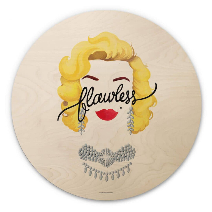 Holzbild Tohmé - Flawless Marilyn - Rund - WA333056