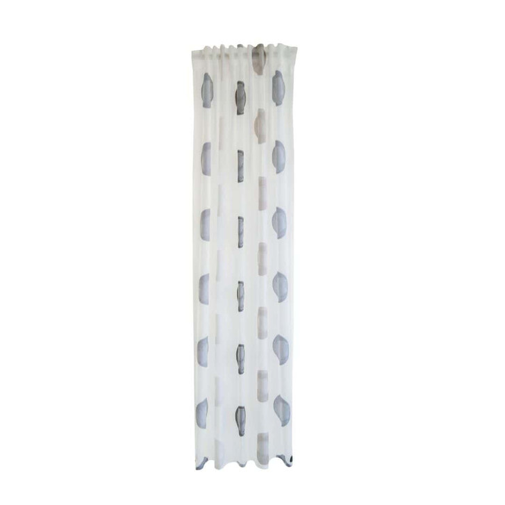 Homing Vorhang mit verdeckten Schlaufen Kaleo weiss, grau - 2.45 x 1.4m - WA333798