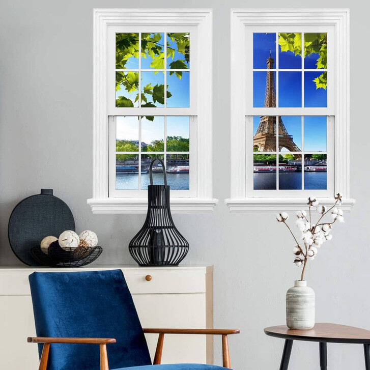 3D Wandtattoo Doppelfenster - Summer in Paris - WA229565