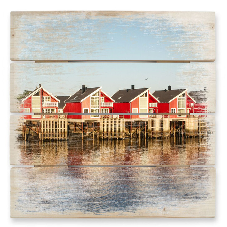 Holzbild Ferienhäuser am Meer - WA132013