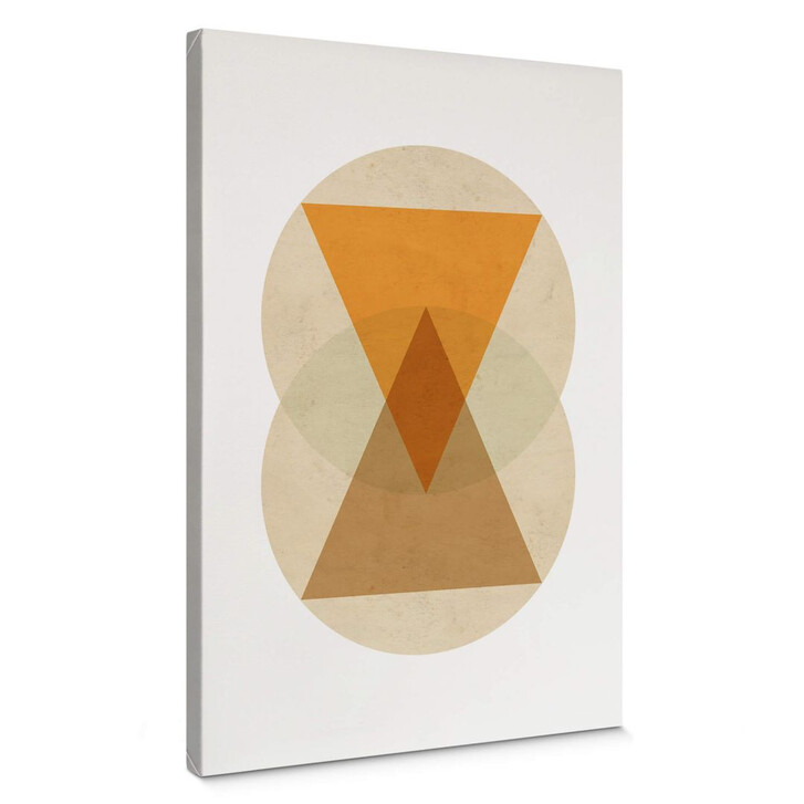 Leinwandbild Nouveauprints - Circles and triangles orange and brown - WA296155