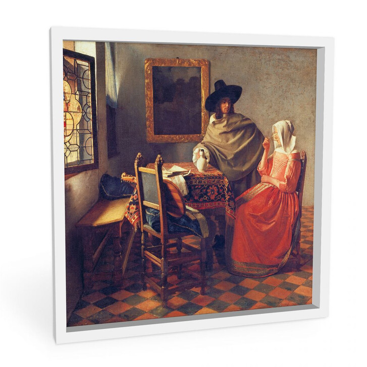 Wandbild Vermeer - Das Glas Wein - WA196022