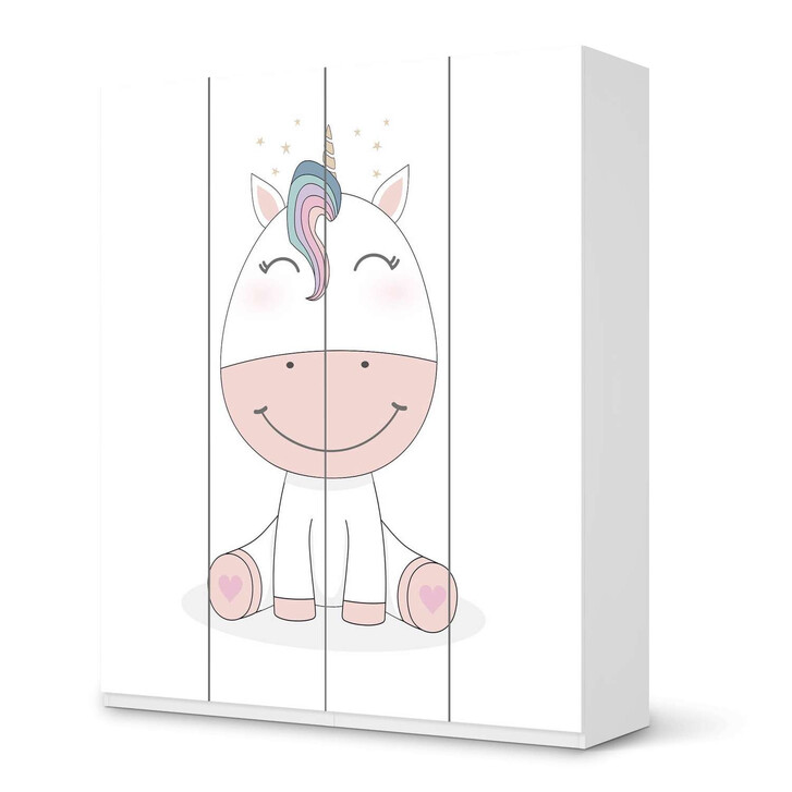 Möbelfolie IKEA Pax Schrank 236cm Höhe - 4 Türen - Baby Unicorn - CR116853