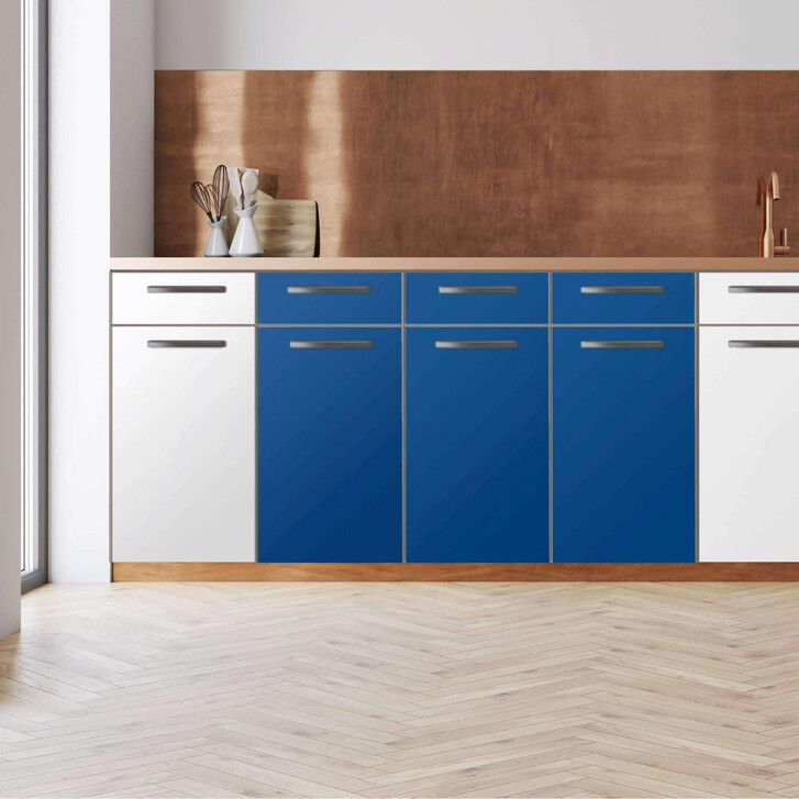 Küchenfolie - Unterschrank 120cm Breite - Blau Dark - CR112212