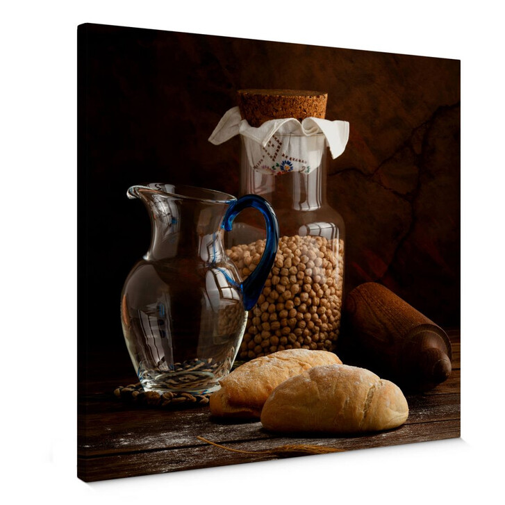 Leinwandbild Laercio - Italian Breads - quadratisch - WA141112
