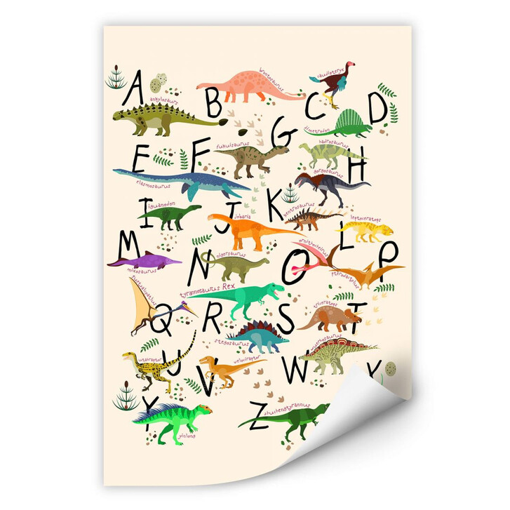Wallprint Dinosaurier Alphabet - WA297067