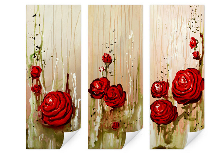 Wallprint Fedrau - Roses (3-teilig) - WA183808