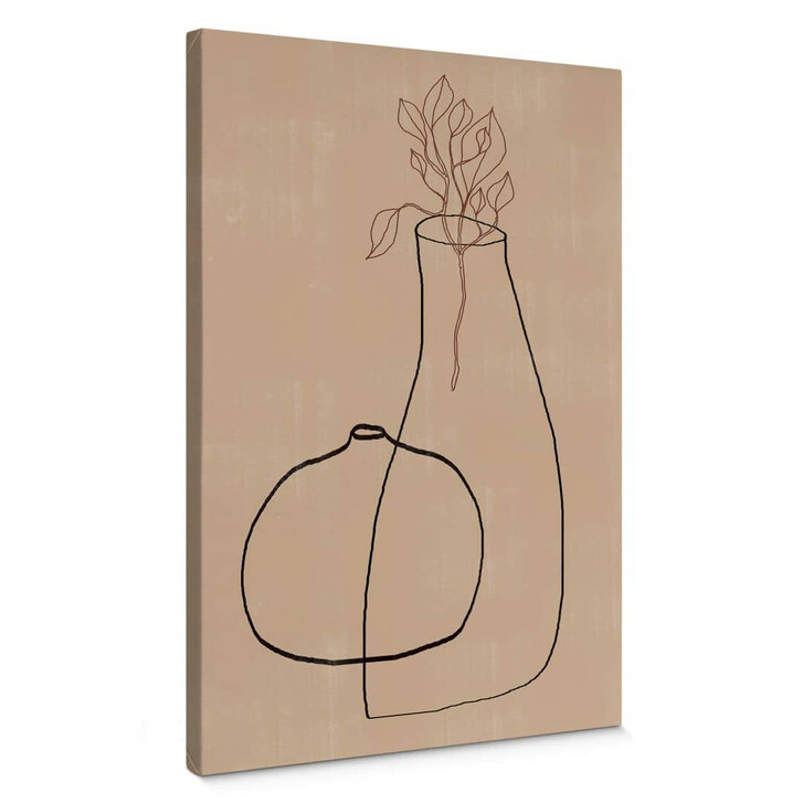 Leinwandbild The Miuus Studio - Line Art - Zwei Vasen - WA354625