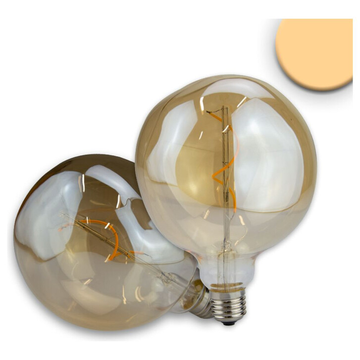 E27 Vintage Line LED Dekobirne 125. 4W ultrawarmweiss, Glas amber, dimmbar - CL123842