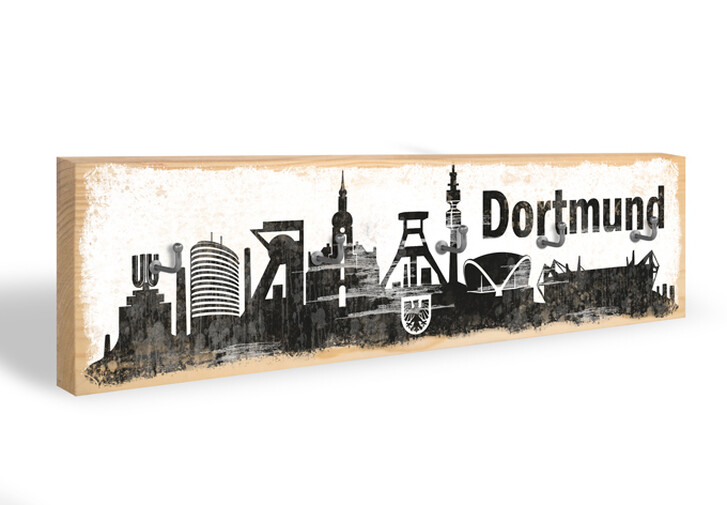 Schlüsselbrett Dortmund Skyline + 5 Haken - WA173168