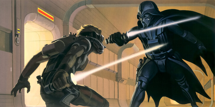 Digitaldrucktapete Star Wars Classic RMQ Vader vs Luke - KODX10-066