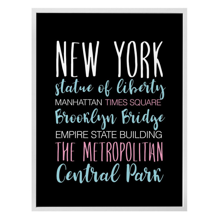 Poster New York Wörter - WA239513