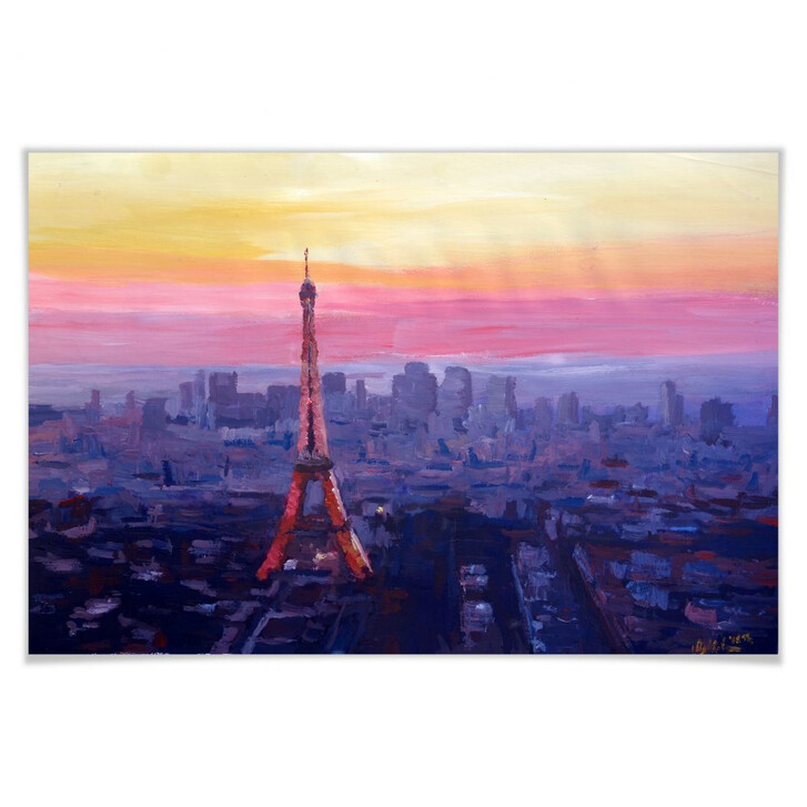 Poster Bleichner - Pariser Eiffelturm in der Abenddämmerung - WA158094